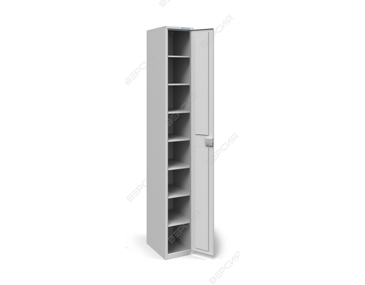 Металлический шкаф для хранения противогазов на 8 ячеек, с дверью_2