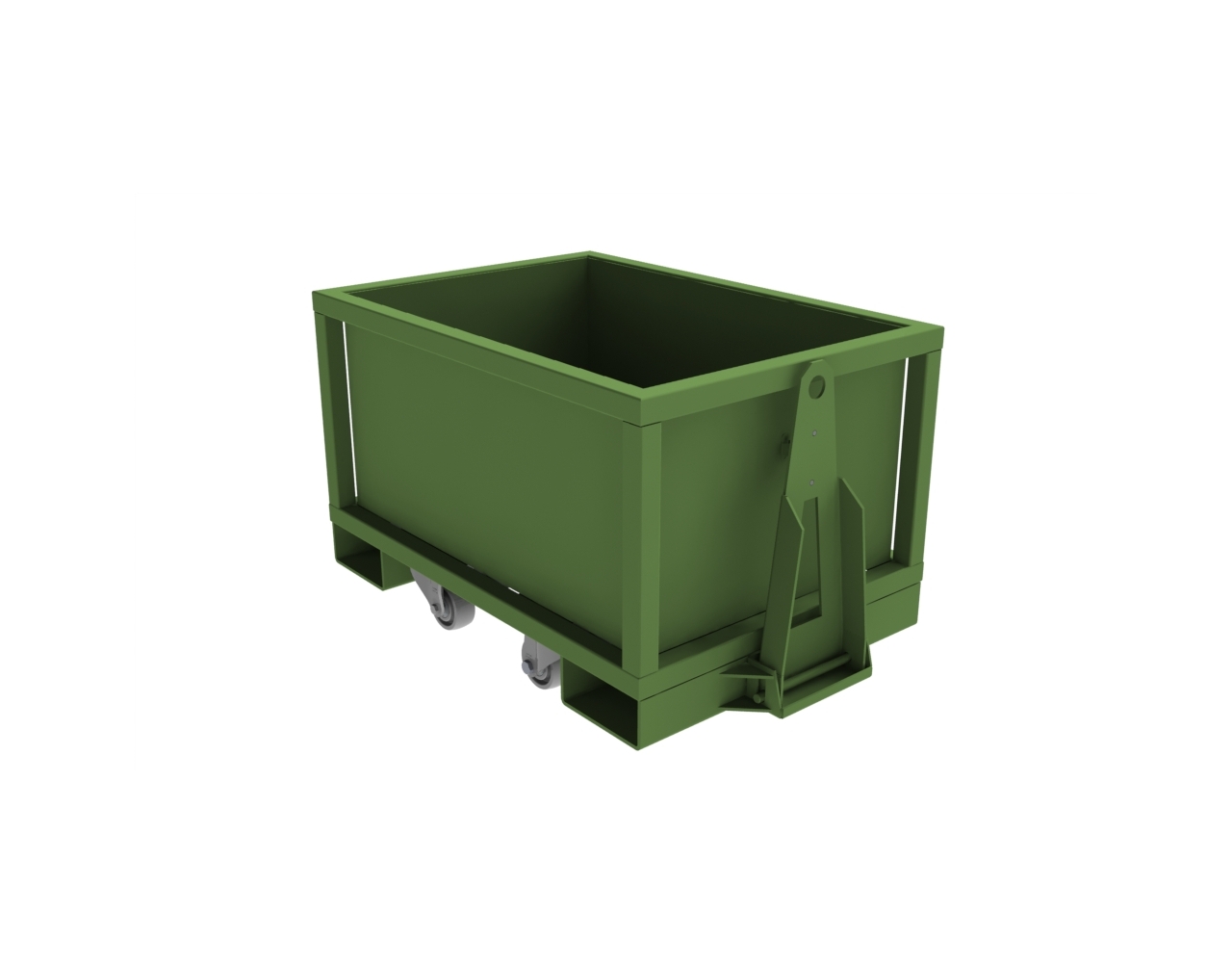 контейнер на колесах с зацепами для металлических отходов_1